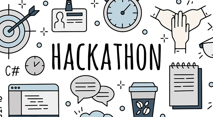 Hackathon graphic cartoon