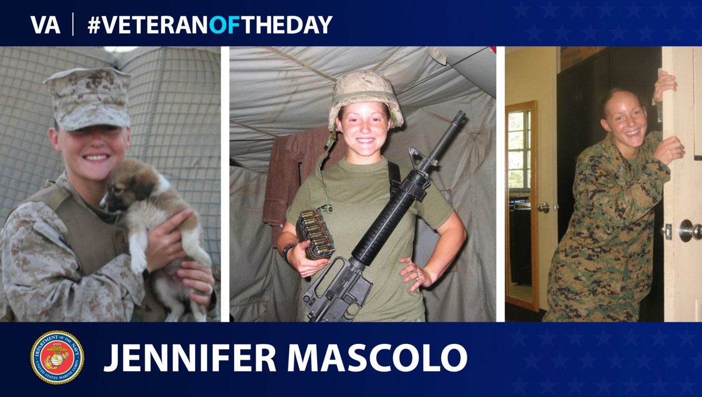 Marine Corps Veteran Jennifer Mascolo is today's #VeteranOfTheDay.