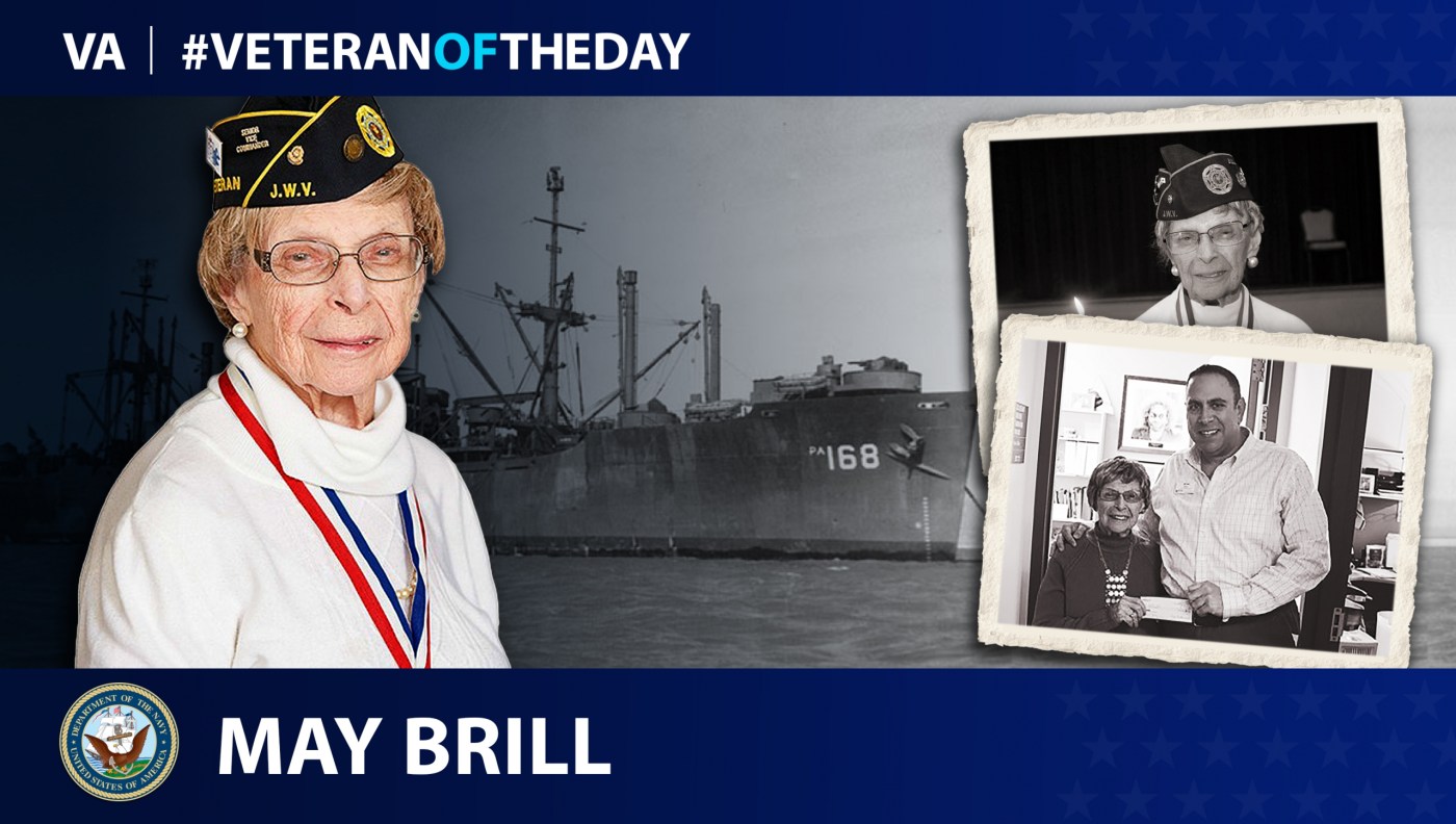 Navy Veteran May Brill is today's #VeteranOfTheDay.