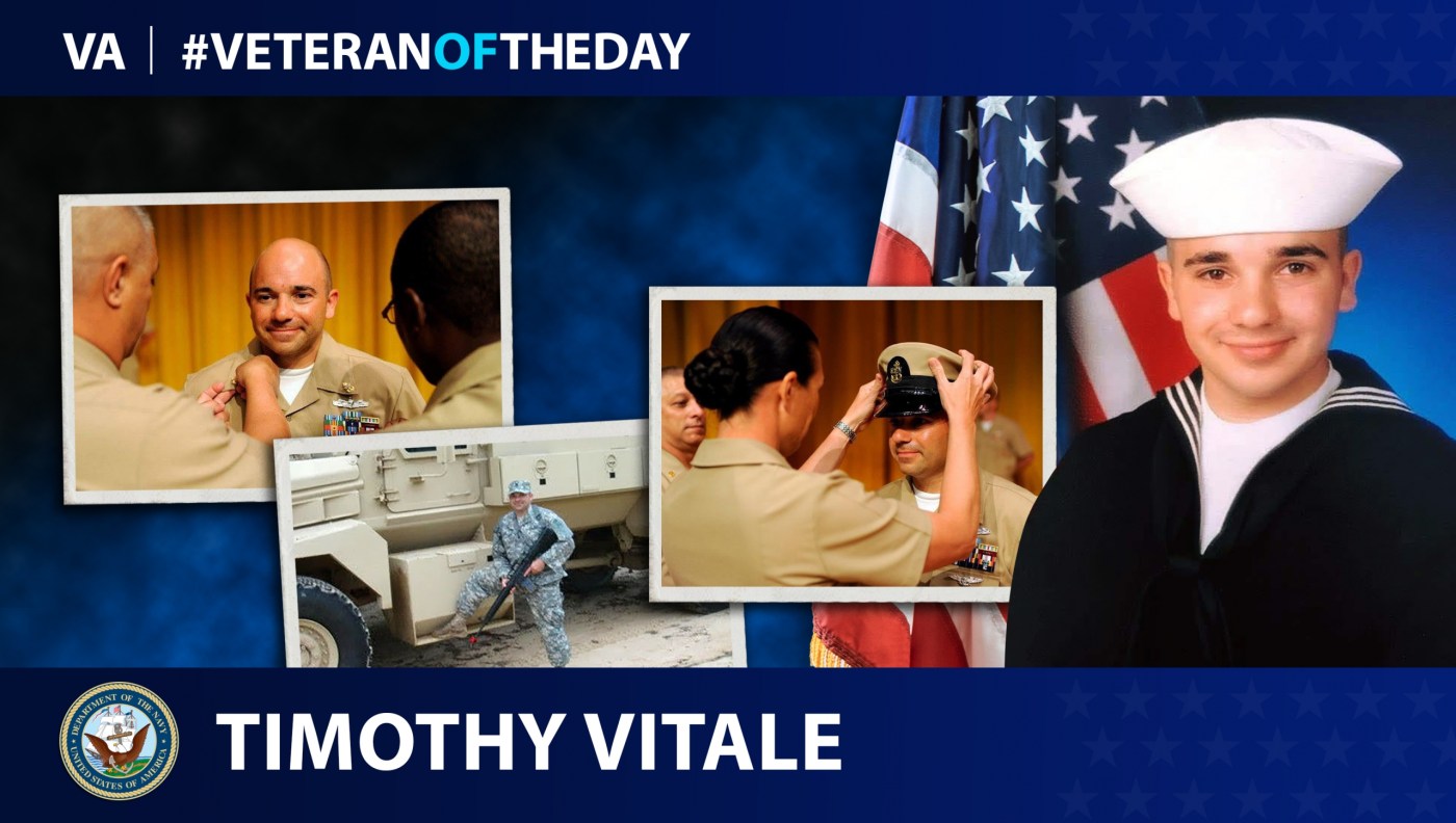 Navy Veteran Timothy Vitale is today's #VeteranOfTheDay.