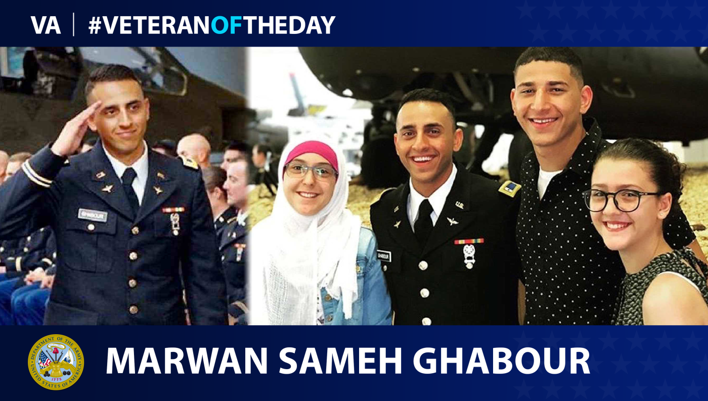 Army Veteran Marwan Sameh Ghabour is today's #VeteranOfTheDay.