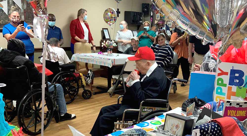 William Turner, World War II Veteran and Texas VA patient, celebrates 102nd birthday