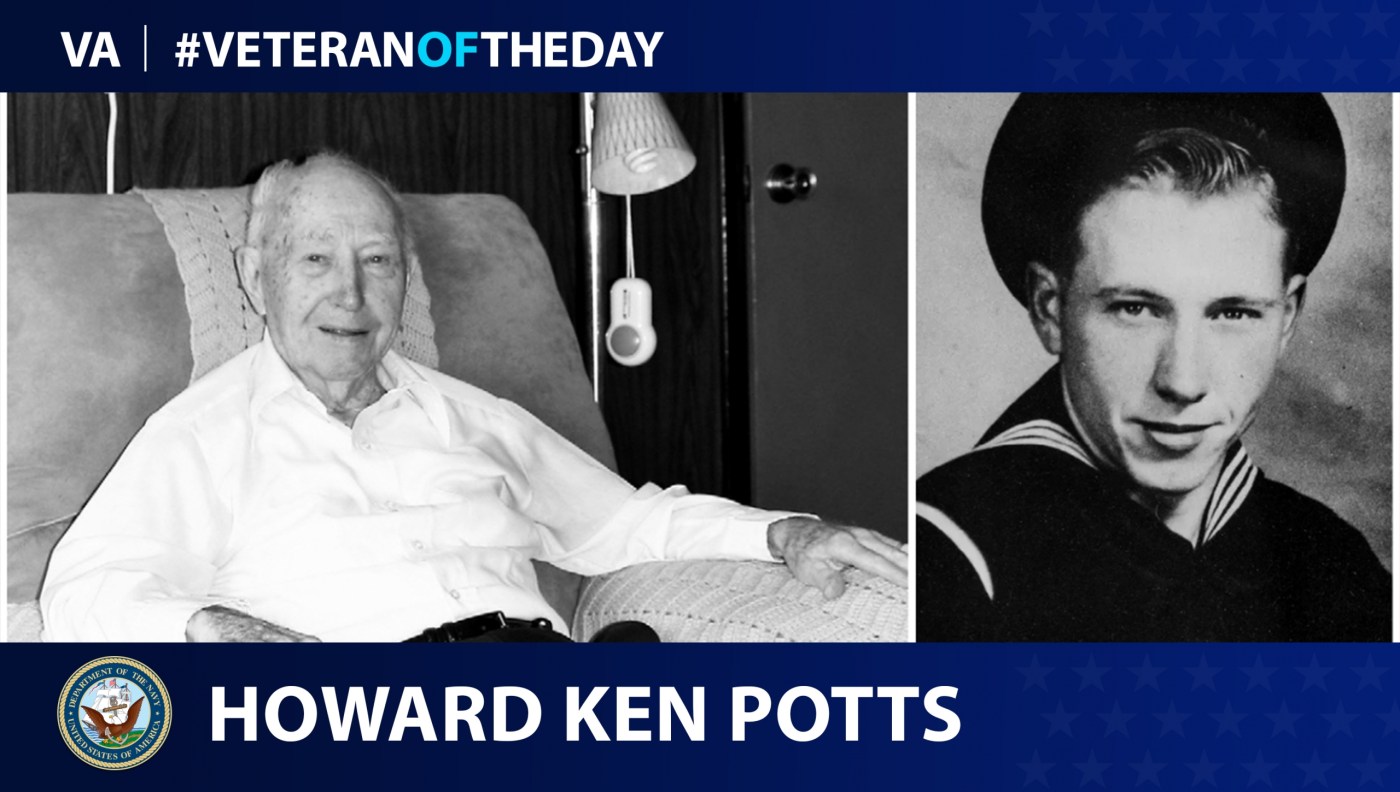 Today’s #VeteranOfTheDay is Navy Veteran Howard “Ken” Potts, who served on USS Arizona during the attack on Pearl Harbor Dec. 7, 1941.