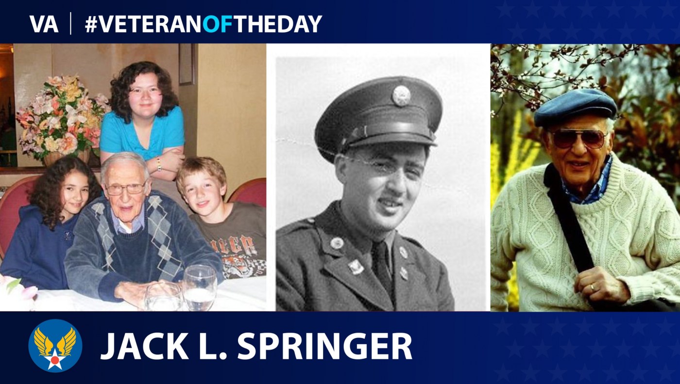Today’s #VeteranOfTheDay is Army Air Forces Veteran Jack L. Springer who worked as a link trainer instructor during World War II.