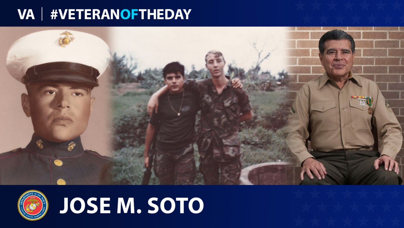 Today’s #VeteranOfTheDay is Marine Corps Veteran Jose M. Soto, who served in Vietnam for 13 months during the war.