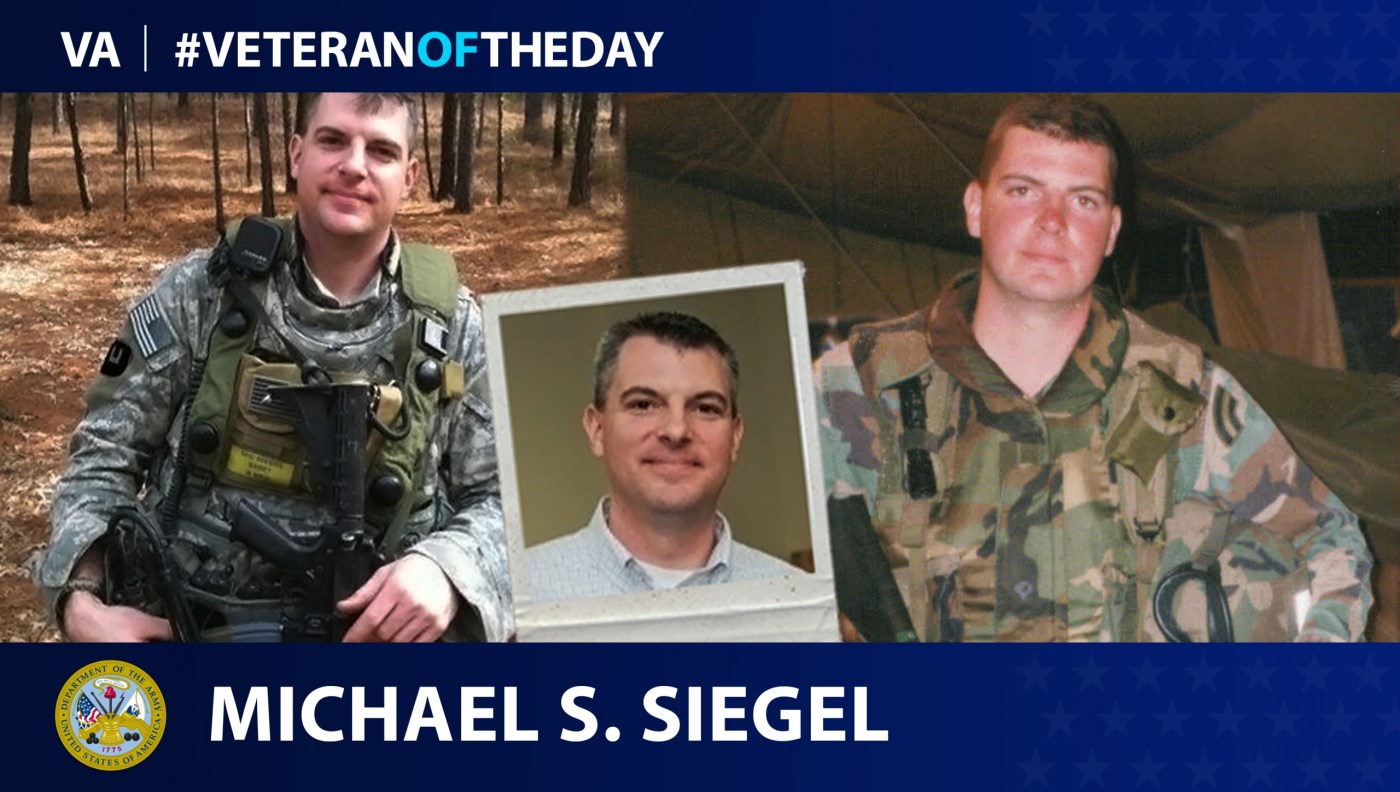 Today’s #VeteranOfTheDay is Army Veteran Michael Siegel, who served in Operation Joint Guard in Bosnia and Operation Enduring Freedom in Afghanistan.