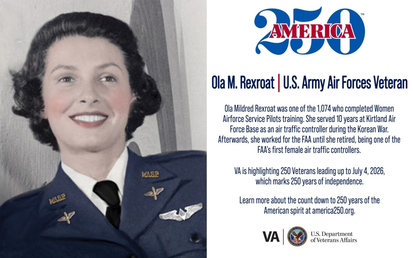 America250: Army Air Forces Veteran Ola Mildred Rexroat
