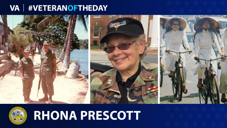 Today’s #VeteranOfTheDay is Army Veteran Rhona Knox Prescott, who served in the Army Nurse Corps during the Vietnam War.
