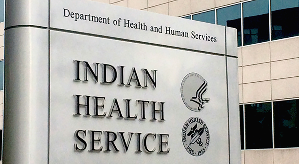 Large Indian Health Service sign