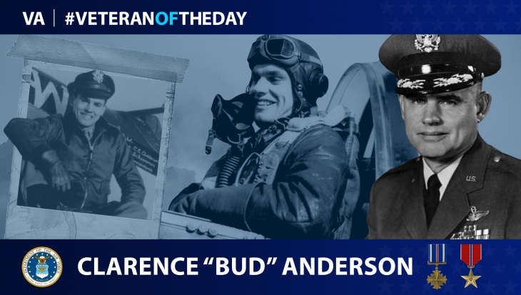 On his 100th birthday, today’s #VeteranOfTheDay is Air Force Veteran Clarence “Bud” Anderson, a World War II triple ace fighter pilot.