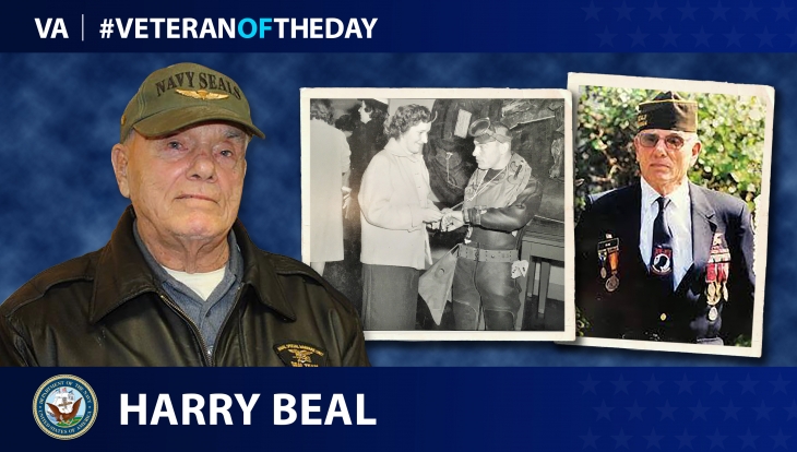 Today’s #VeteranOfTheDay is Navy Veteran Harry Beal, who was one of the first Navy SEALs and served as an underwater demolition team instructor.