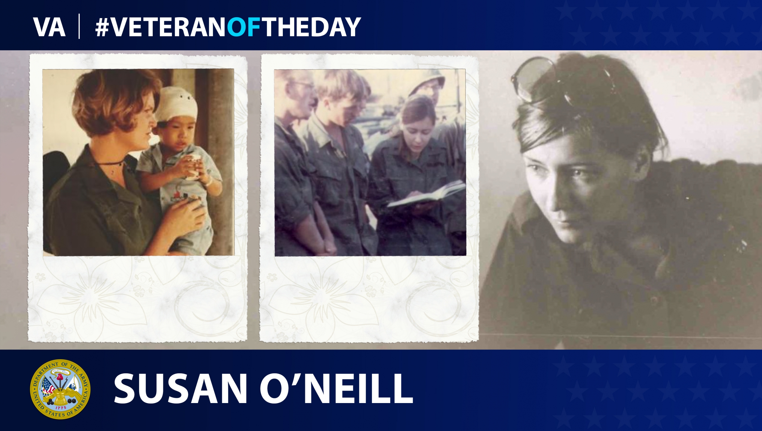 Today’s #VeteranOfTheDay is Army Veteran Susan O’Neill, who served as a nurse in three hospitals during the Vietnam War.