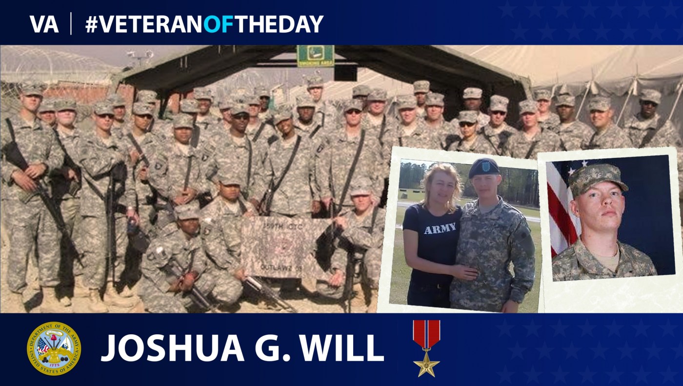 Today’s #VeteranOfTheDay is Army Veteran Joshua G. Will, who served in Afghanistan for 16 months during Operation Enduring Freedom.