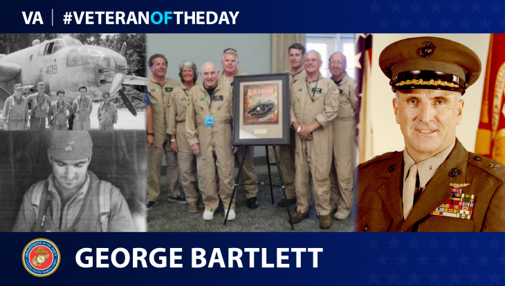 Today’s #VeteranOfTheDay is Marine Corps Veteran George Bartlett, who served in Vietnam, Korea and World War II during a 36-year career.