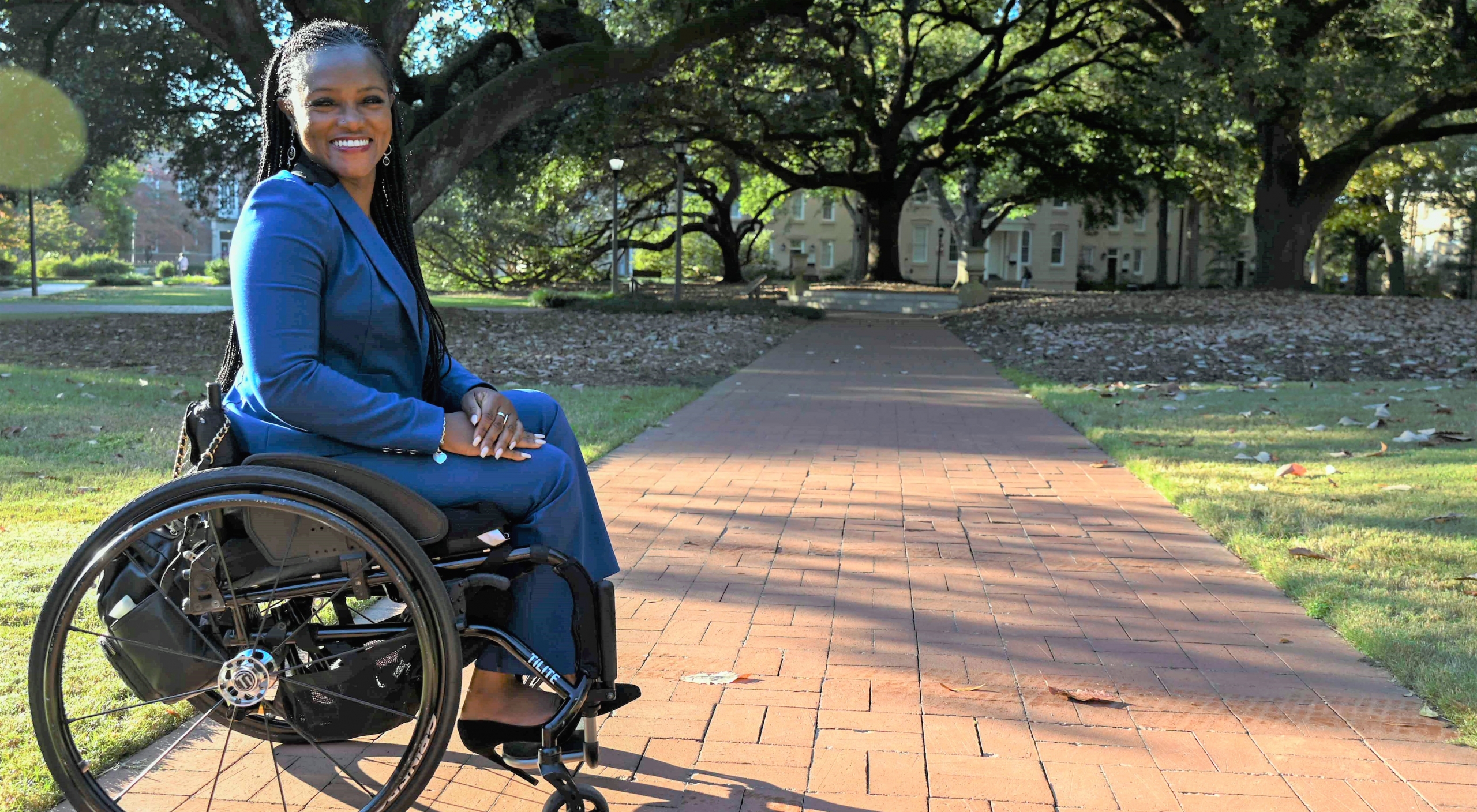 Ce-Ce Mazyck, a woman in a wheelchair