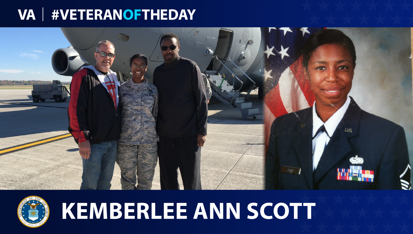 Today’s #VeteranOfTheDay is Air Force Veteran Kemberlee Ann Scott, who served in Operation Enduring Freedom in Afghanistan.