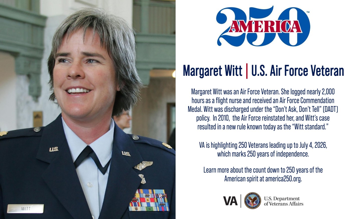 America250: Air Force Veteran Margaret Witt