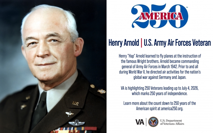This week’s America250 salute is Army Air Forces Veteran Henry “Hap” Arnold, who led the flying arm during World War II.