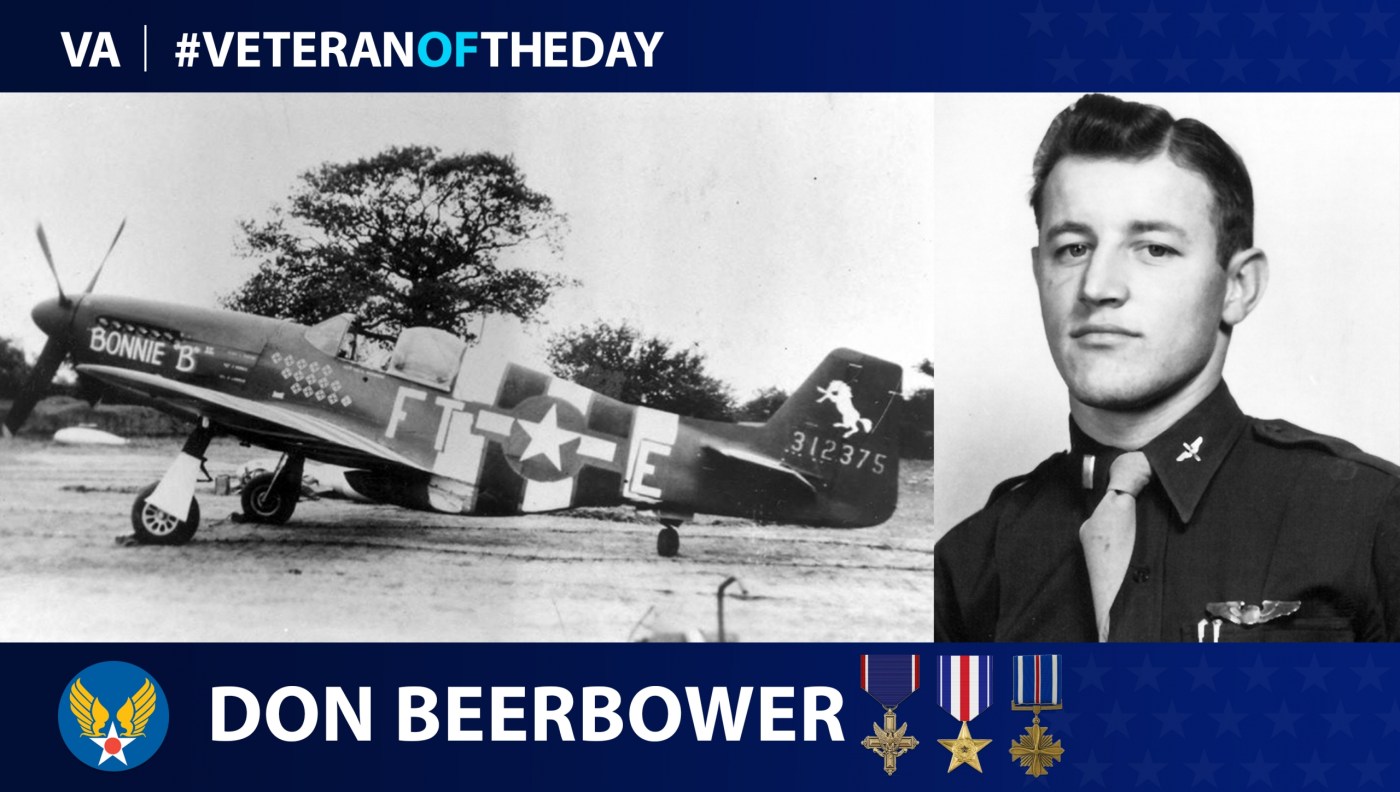 Today’s #VeteranOfTheDay is Army Air Forces Veteran Don Beerbower, a fighter pilot who shot down 15.5 planes during World War II.