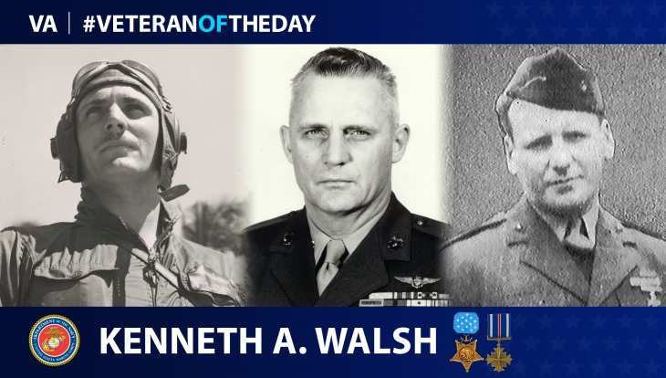 Today’s #VeteranOfTheDay is Marine Corps Veteran Kenneth A. Walsh, an aviator during World War II and the Korean War.