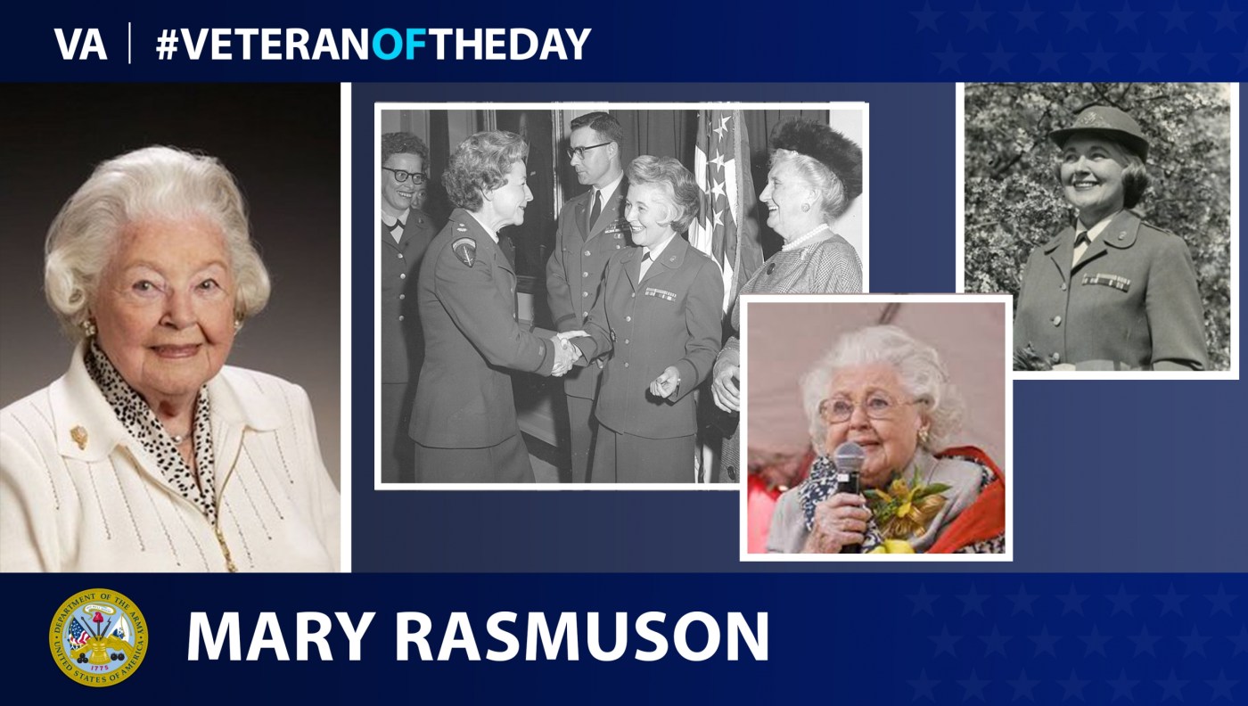 During Women’s History Month, today’s #VeteranOfTheDay is Army Veteran Mary Rasmuson, the fifth director of the Women’s Army Corps.