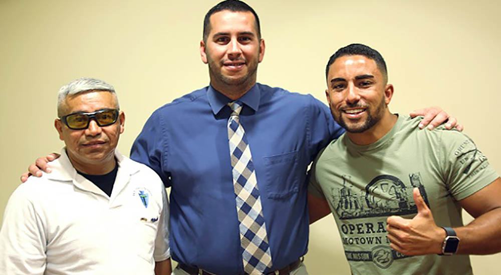 Three male Veterans who provide peer support