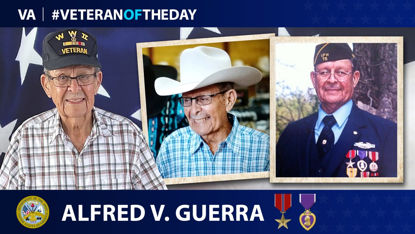 Today’s #VeteranOfTheDay is Army Veteran Alfred V. Guerra, who served as an infantry soldier in the Pacific theater during World War II.