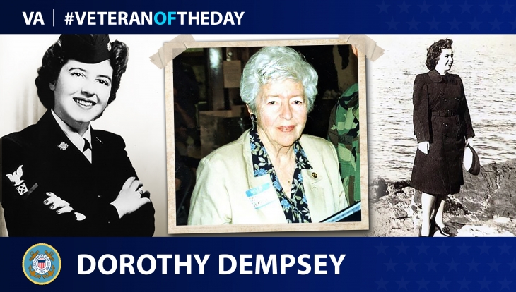 Today’s #VeteranOfTheDay is Coast Guard Veteran Dorothy Dempsey, who served in the Women’s Reserve during World War II.