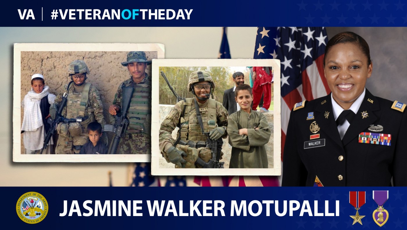 Today’s #VeteranOfTheDay is Army Veteran Jasmine Walker Motupalli, who served in Operations Iraqi Freedom and Enduring Freedom.