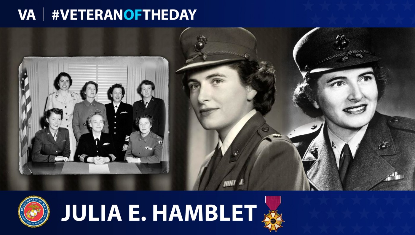 Today’s #VeteranOfTheDay is Marine Corps Veteran Julia E. Hamblet, who served as the director of the Women’s Reserve from 1953 to 1959.