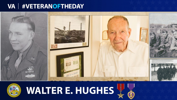 Today’s #VeteranOfTheDay is Army Veteran Walter E. Hughes, who served as a paratrooper with the 101st Airborne Division during World War II.
