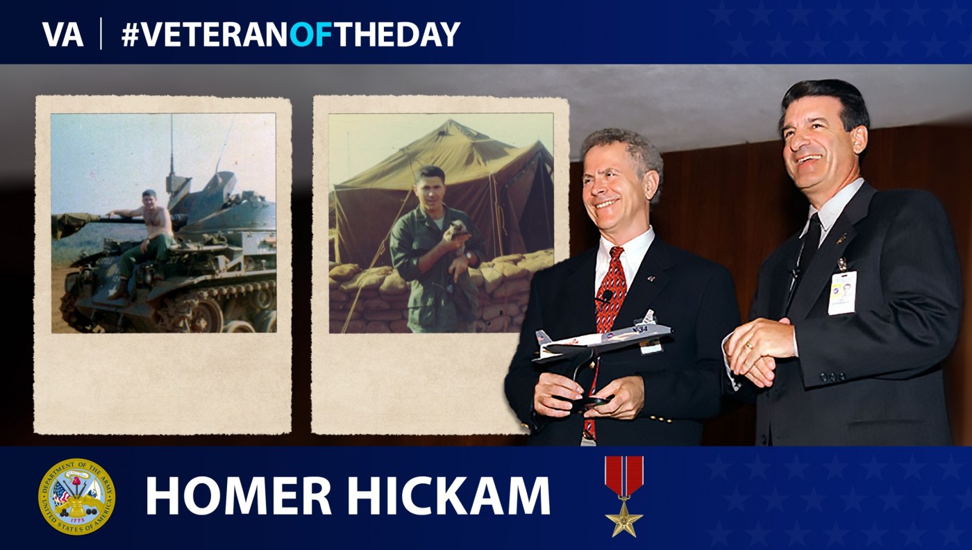 Today’s #VeteranOfTheDay is Army Veteran Homer Hickam, who served in Vietnam and later became a rocket scientist and bestselling author.
