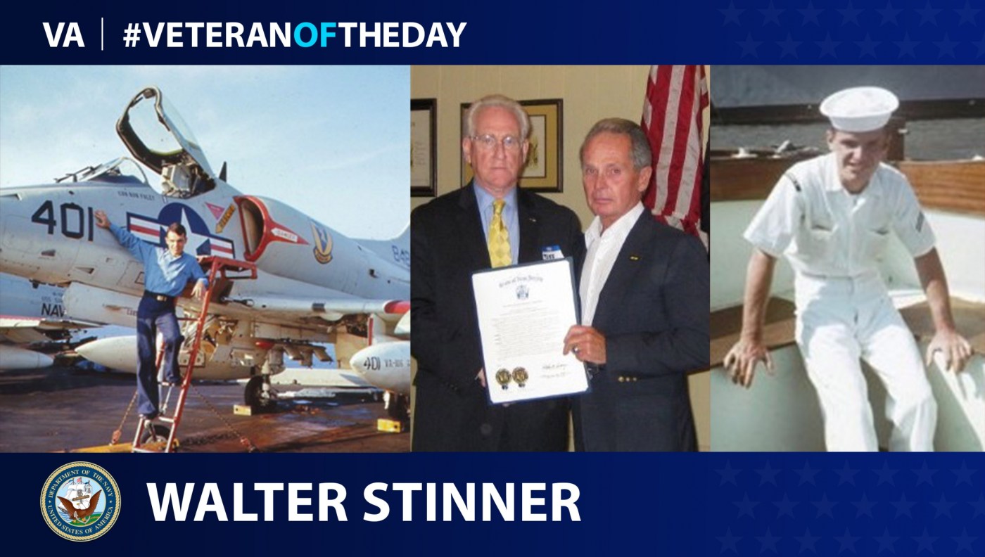 Today’s #VeteranOfTheDay is Navy Veteran Walter Stinner, who served as an aviation ordnance man in the Vietnam War from 1965 to 1968.