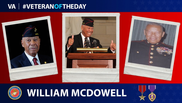 During Black History Month, today’s #VeteranOfTheDay is Marine Veteran William McDowell, who served in World War II, Korea and Vietnam.