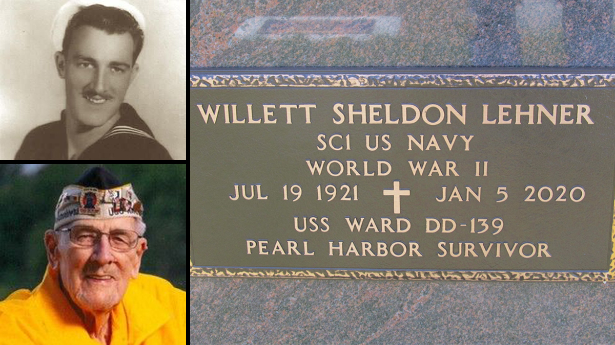 On Dec. 7, 1941, Willett “Will” Lehner was aboard USS Ward (DD-139), a World War I “four-stacker” patrolling the entrance to Pearl Harbor.