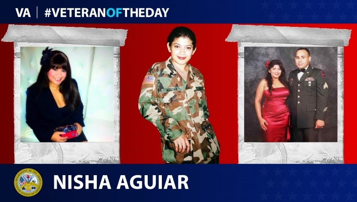 Today’s #VeteranOfTheDay is Army Veteran Nisha Aguiar, who served as an administrative specialist and deployed to Bosnia.