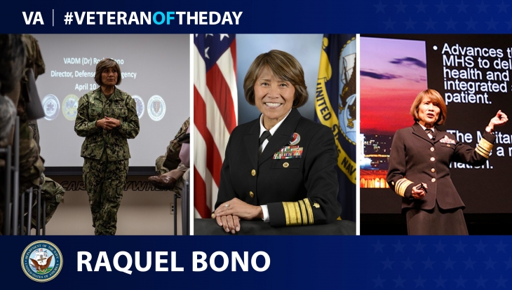 Today’s #VeteranOfTheDay is Navy Veteran Raquel Bono, a Filipino-American who served in the Navy for over three decades.
