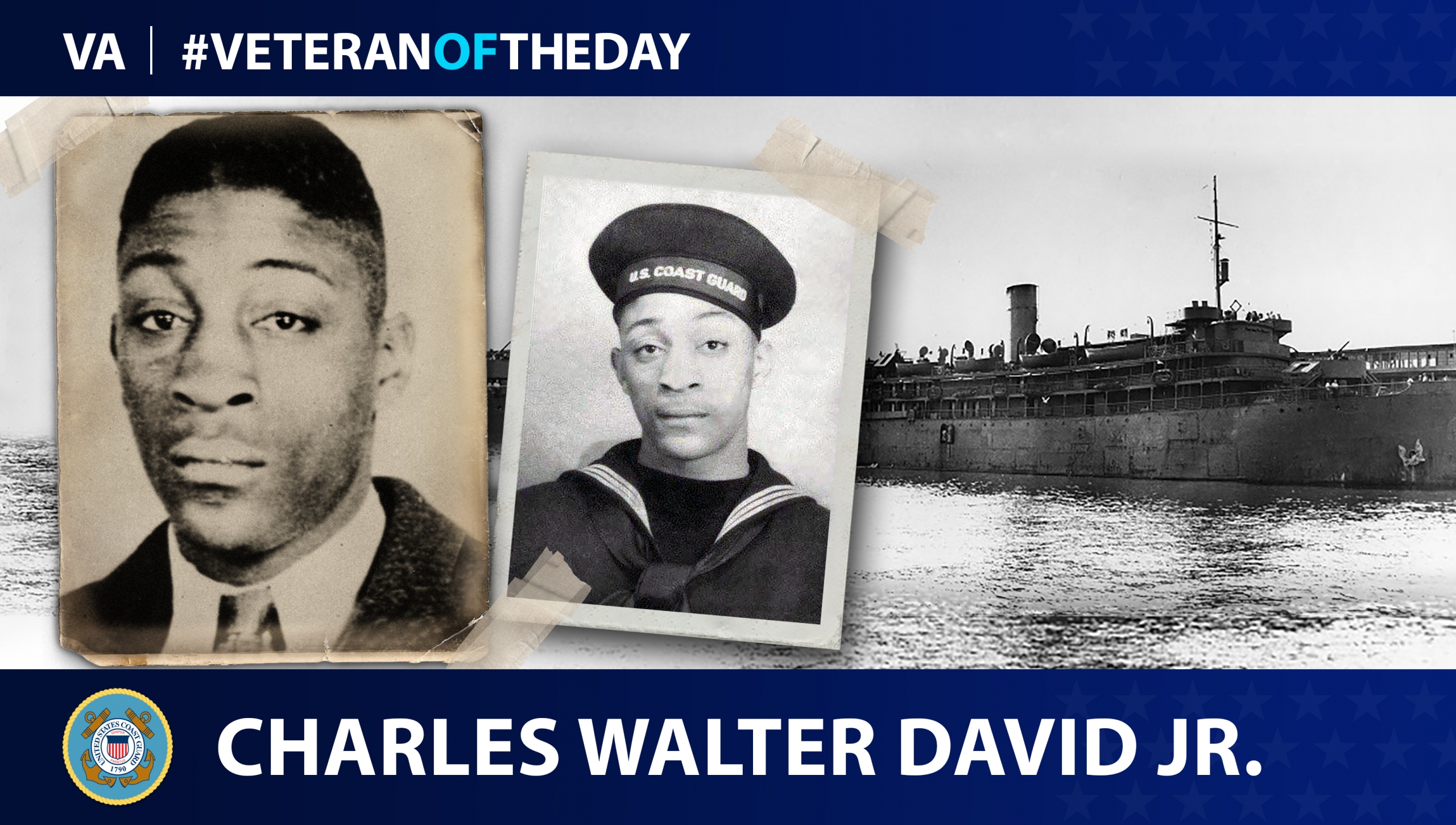During Black History Month, today’s #VeteranOfTheDay is Coast Guard Veteran Charles Walter David Jr., a World War II rescuer.