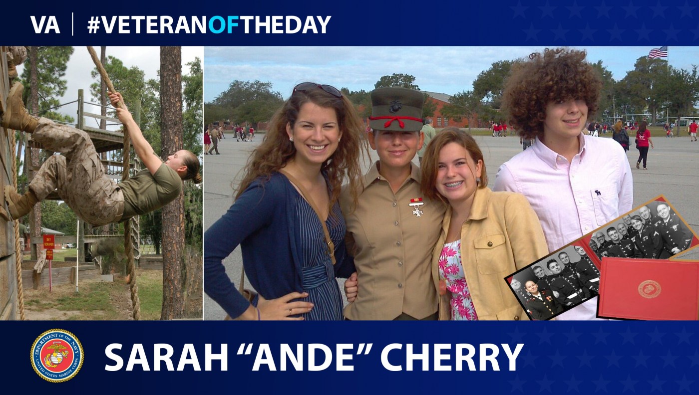 Today’s #VeteranOfTheDay is Marine Corps Veteran Sarah “Ande” Cherry, who served as a journalist at Marine Corps Air Station Beaufort.