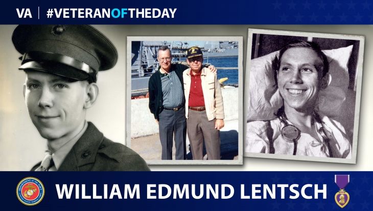 Today’s #VeteranOfTheDay is Marine Veteran William E. Lentsch, who received a Purple Heart for injuries during the Battle of Savo Island.