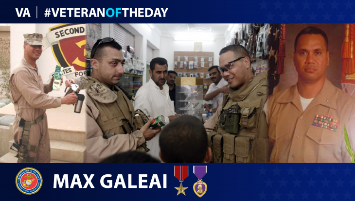 Today’s #VeteranOfTheDay is Marine Corps Veteran Max Galeai, who was killed in action serving during Operation Iraqi Freedom.
