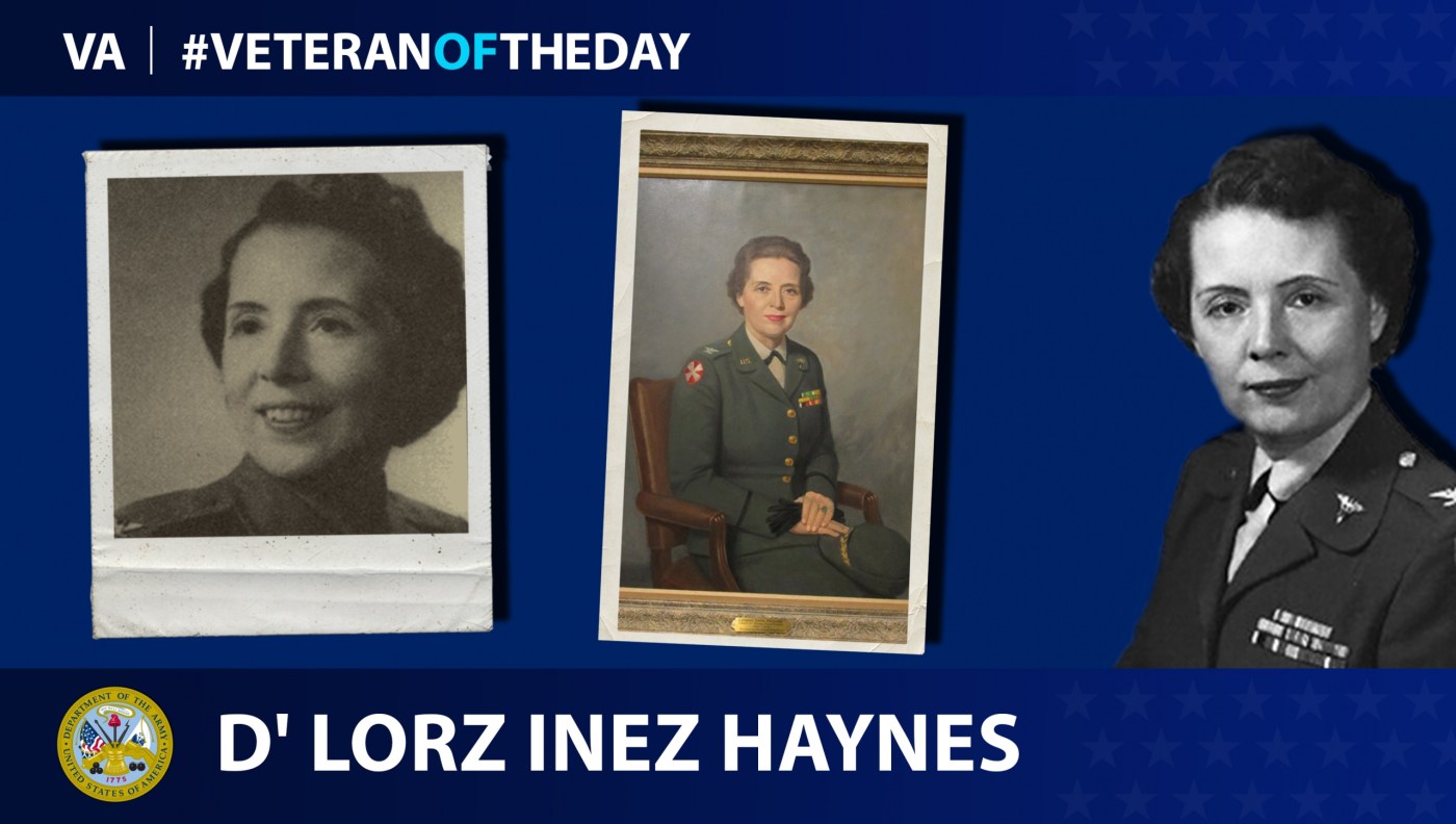 Today’s #VeteranOfTheDay is Army Veteran D'Lorz Inez Haynes, who served as the 10th director of the Army Nurse Corps.