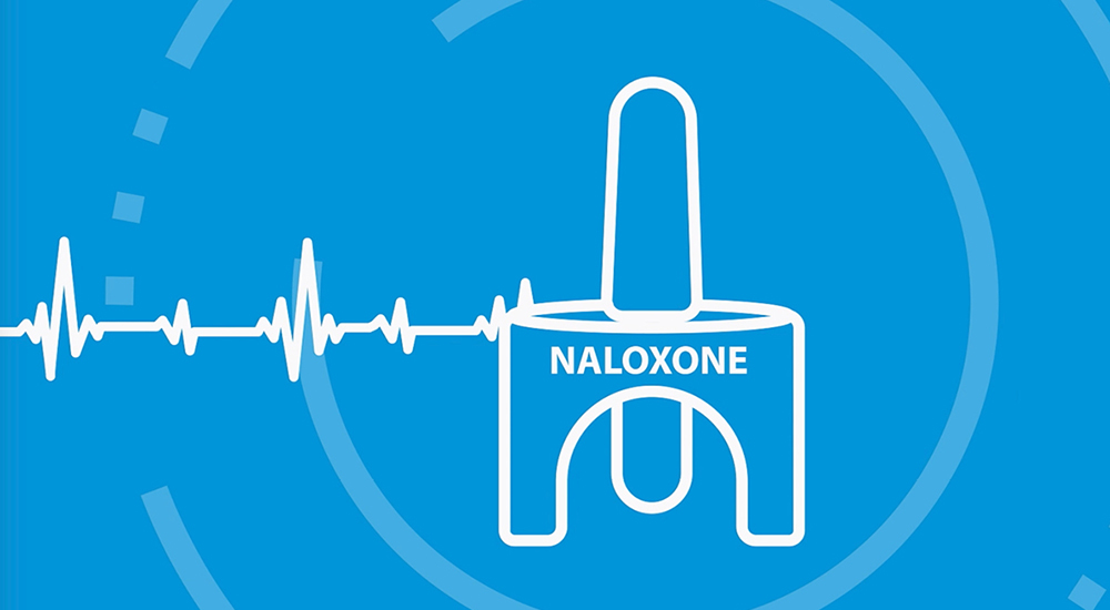 animated graphic of the naloxone nasal spray
