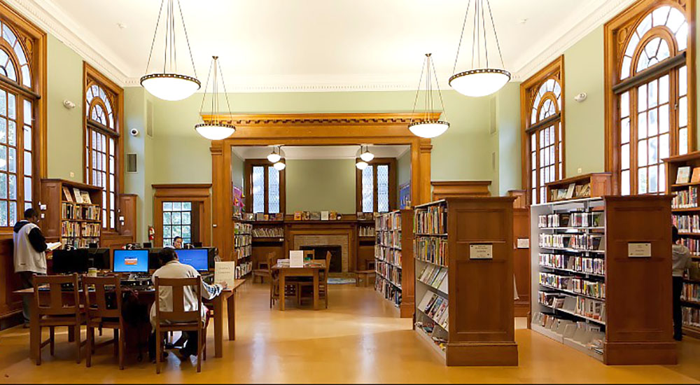 Main room in library