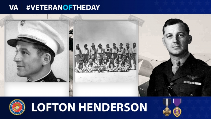 Marine Corps Veteran Lofton Henderson is today's Veteran of the Day.