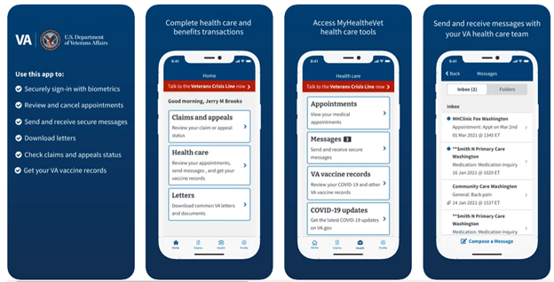 VA mobile app for health and benefits
