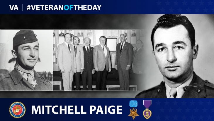 Marine Corps Veteran Mitchell Paige is today’s Veteran of the Day.