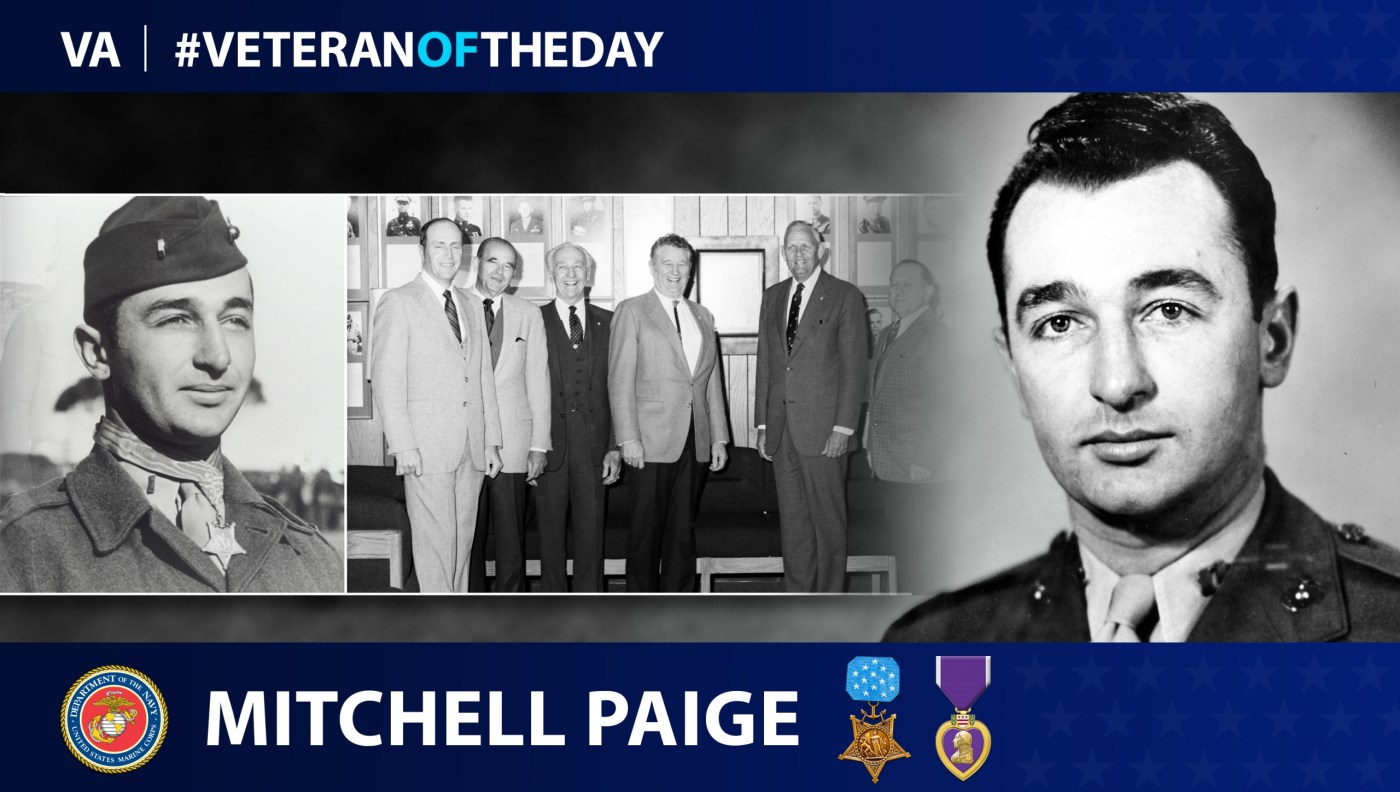 Marine Corps Veteran Mitchell Paige is today’s Veteran of the Day.