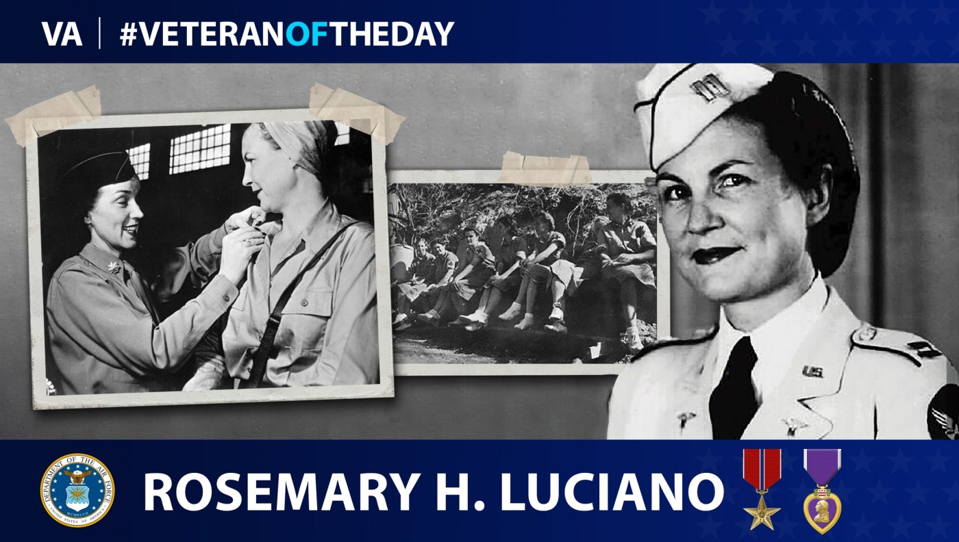 Today’s #VeteranOfTheDay is Army and Air Force Veteran Rosemary Hogan Luciano, a nurse who was a prisoner of war during World War II.