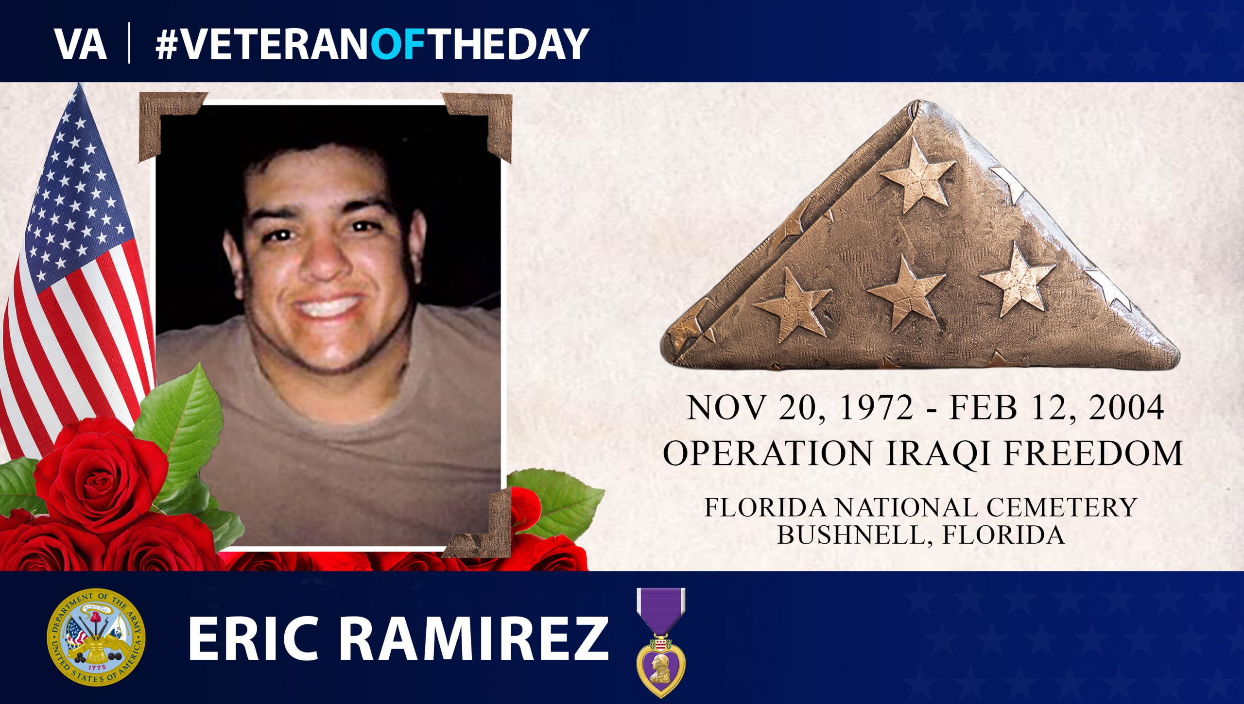 National Guard Veteran Eric Ulysses Ramirez is today’s Veteran of the Day.